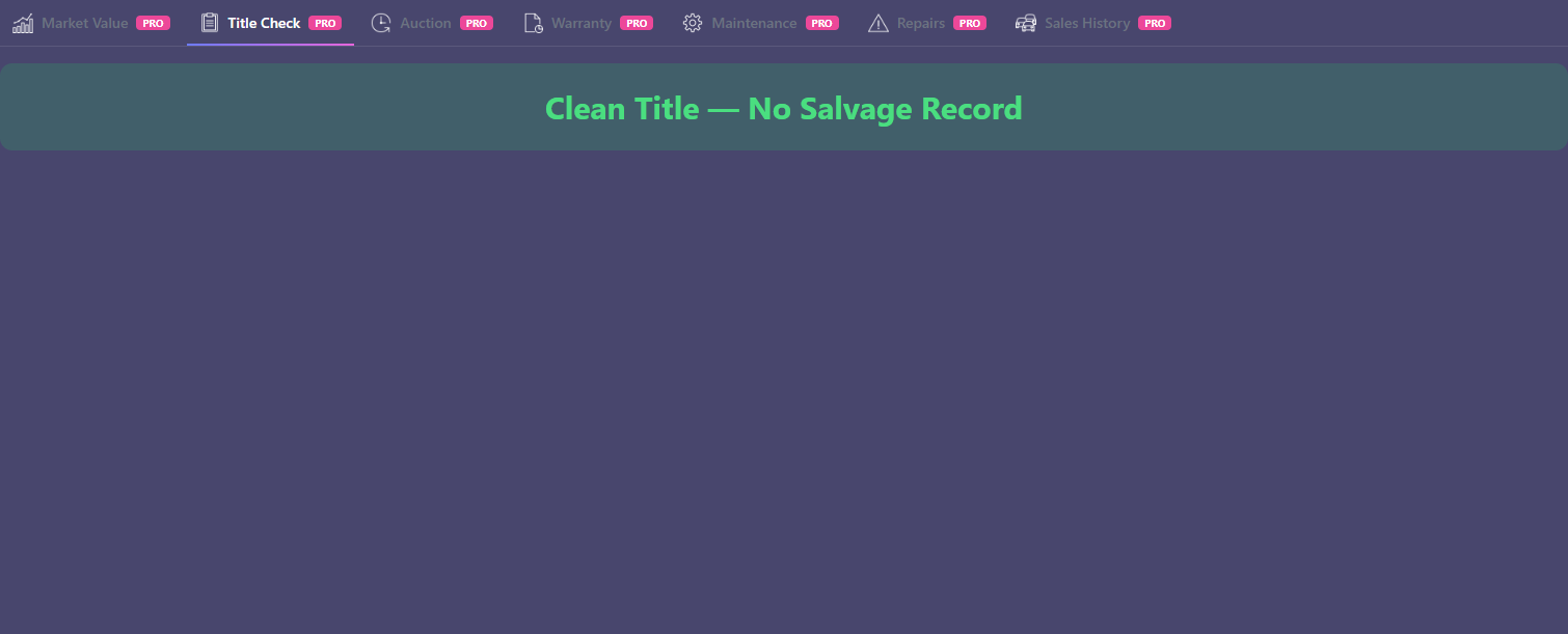 Screenshot: Clean Title result